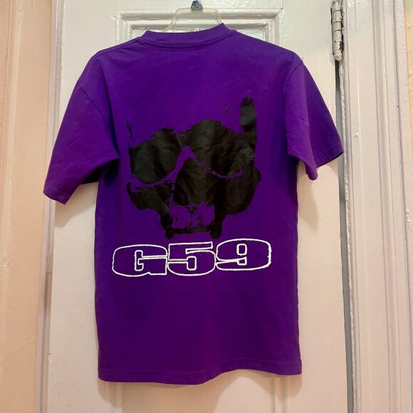 AUTHENTIC $uicideboy$ Grey Day 2023 Tour G59 Records Logo Purple Skull T-shirt - Picture 1 of 4